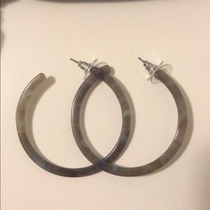 Camouflage colored hoop earrings - never worn